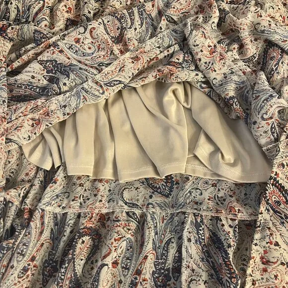 Indigo Rose Paisley Tiered Boho Maxi Dress 2X Plus - Picture 11 of 13